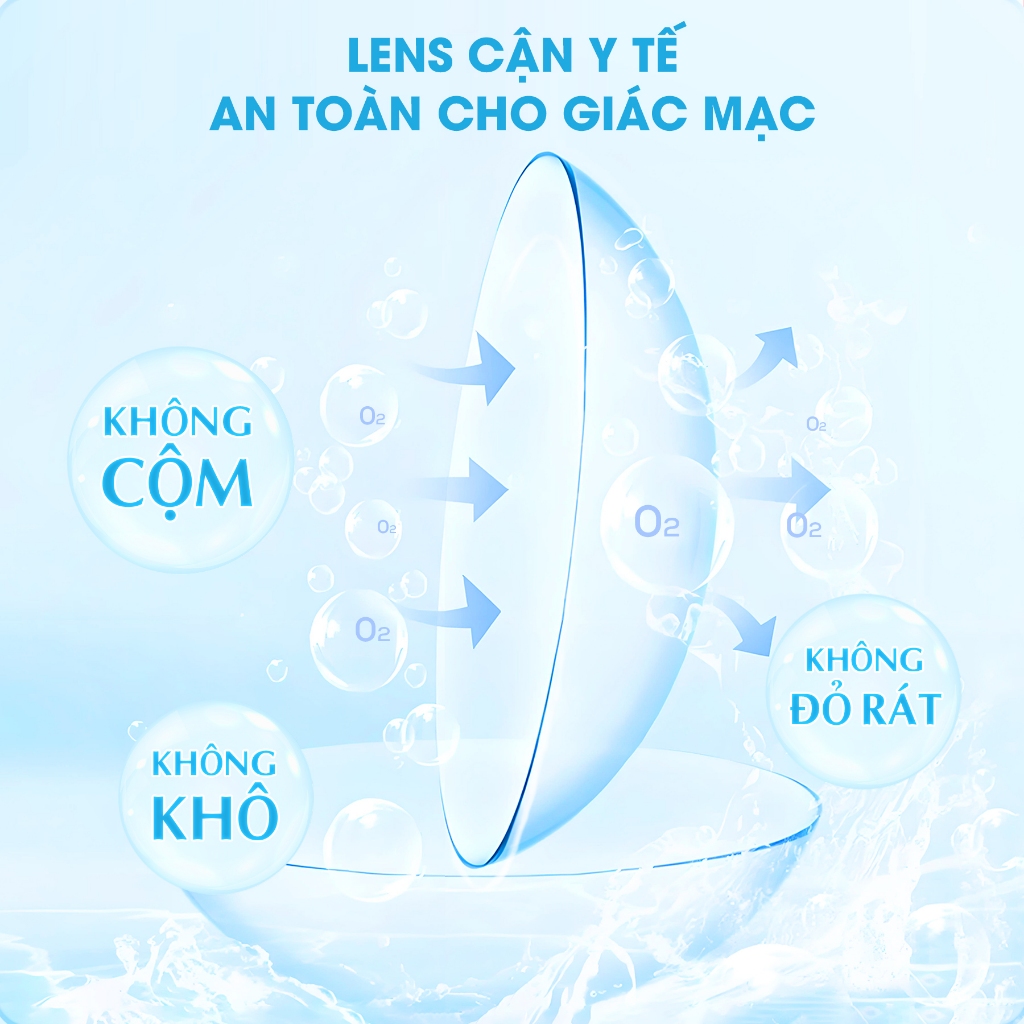 Kính áp tròng cận y tế màu xám xanh Xania Gray Eyemera Silicone hydrogel thời gian đeo 14-24h hạn dùng 12 tháng EyeBlink