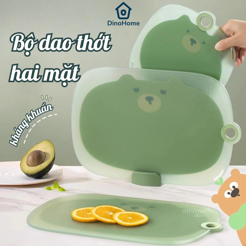 Thớt nhựa kháng khuẩn thương hiệu Moli-food cao cấp có móc treo chống trượt chống ẩm mốc dễ vệ sinh