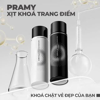 Xịt khoá Nền Pramy Moisturizing Makeup Setting Spray kiềm dầu, Dưỡng ẩm Căng Bóng 100ml Duduhouse