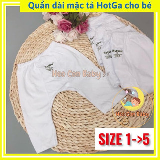 Quần dài sơ sinh trắng Hotga / Quần dài mặc tả cho bé (sơ sinh - 12kg)