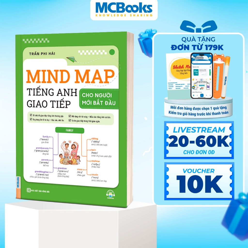 Sách - Mind Map Tiếng Anh Giao Tiếp Cho Người Mới Bắt Đầu