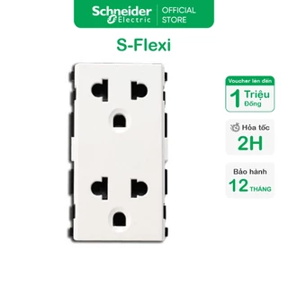 (SE) Ổ cắm đôi 3 chấu dòng S-Flexi - Trắng - 16A - 1.5m - size L - Schneider Electric - F1426UEST2M_G19