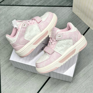 Giày thể thao thời trang bigsize nữ độn đế tăng chiều cao MLB chunky liner NY màu trắng hồng êm nhẹ , sneaker cao cấp