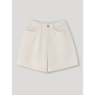 Quần short jeans nữ YODY ngắn chữ A chiêt ly túi ốp cơ bản WCJS25S010