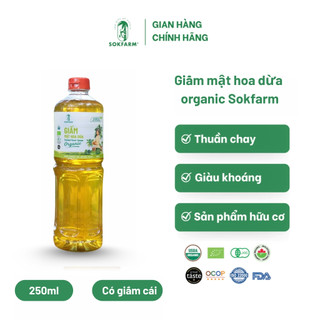 Giấm mật hoa dừa organic Sokfarm