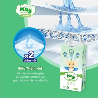[Ko Quà] Bỉm Quần Mây Organic Siêu Mỏng, Chống Hăm, Thấm Hút Tốt Size S,M,L,XL,XXL Cho Bé