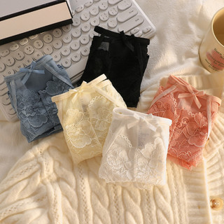 Combo 4 Quần Lót Nữ Cotton Ren Hoa Mềm Sexy Đính Nơ, Quần Chip Thoáng Đáy May 2 Lớp King Shop L-8809