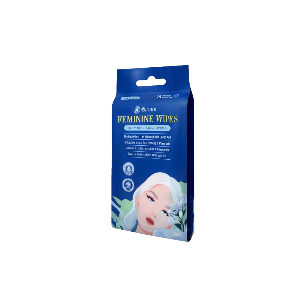 [CHE TÊN ][HÀNG CAO CẤP] Khăn ướt vệ sinh vùng kín Oinani Feminine Wipes, làm sạch vùng kín an toàn