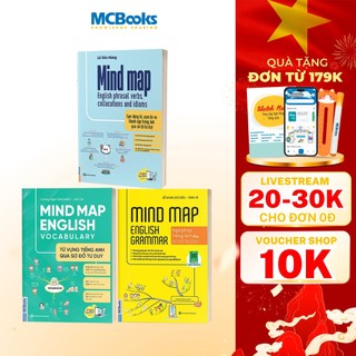 Sách - Bộ 3 Cuốn MindMap English Học Tiếng Anh Cho Người Mới Bắt Đầu MCBooks (Lẻ Tùy Chọn)