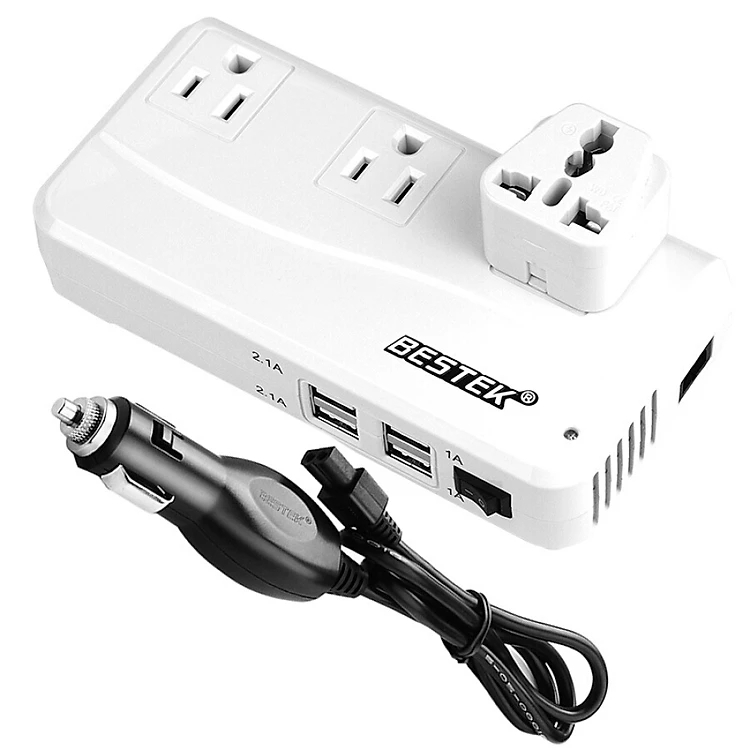[ Cam kết chính hãng ] Ổ điện xe hơi 12V sang 220V BESTEK 200W Power Inverter ( Max 500W )