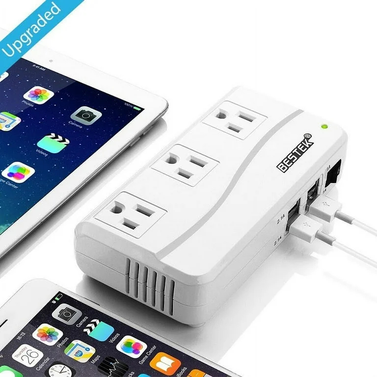 [ Cam kết chính hãng ] Ổ điện xe hơi 12V sang 220V BESTEK 200W Power Inverter ( Max 500W )