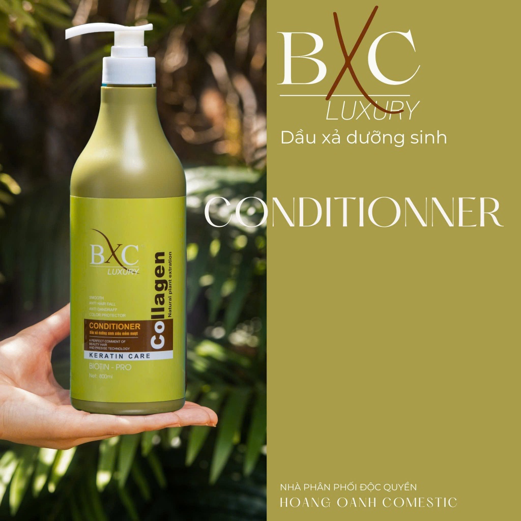 Gội Xả Colagen BXC Dưỡng Sinh phục hồi hư tổn giảm rụng tóc 800ml/chai
