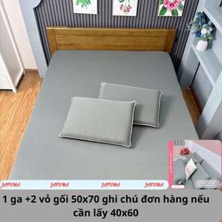 Bộ 3 món grap giường 2 mặt khoá kéo thun lạnh ý JAFUMA cho nệm gấp 3, 1m, 1m2, 1m6, m8, 2m2 | ga trải giường