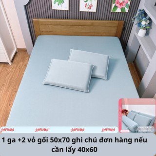 Bộ 3 món grap giường 2 mặt khoá kéo thun lạnh ý JAFUMA cho nệm gấp 3, 1m, 1m2, 1m6, m8, 2m2 | ga trải giường