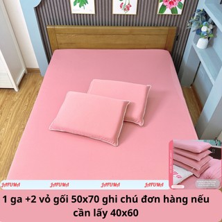 Bộ 3 món grap giường 2 mặt khoá kéo thun lạnh ý JAFUMA cho nệm gấp 3, 1m, 1m2, 1m6, m8, 2m2 | ga trải giường