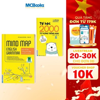Sách - Mindmap English Grammar - Ngữ Pháp Tiếng Anh Bằng Sơ Đồ Tư Duy Tặng Tự Học 2000 Từ Vựng Tiếng Anh Theo Chủ Đề Khổ