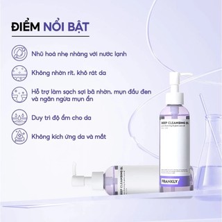 (Hàng Công TY) Dầu Tẩy Trang Frankly Deep Cleansing Oil Làm Sạch Mụn Ẩn, Da Sáng Mịn 200ml Duduhouse
