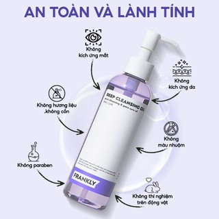 (Hàng Công TY) Dầu Tẩy Trang Frankly Deep Cleansing Oil Làm Sạch Mụn Ẩn, Da Sáng Mịn 200ml Duduhouse