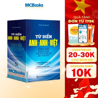 Sách - Từ Điển Anh Anh Việt Phiên Bản Bìa Mềm Màu Xanh - Giải Nghĩa Đầy Đủ Ví Dụ Phong Phú