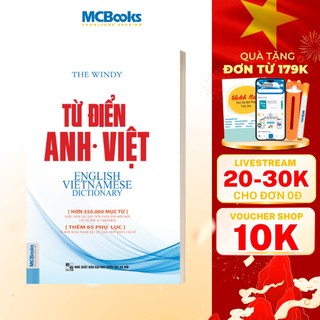 Sách - Từ Điển Anh VIệt Phiên Bản Bìa Mềm Màu Trắng - Giải Nghĩa Đầy Đủ Ví Dụ Phong Phú