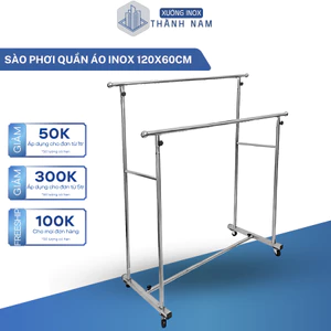Sào phơi quần áo inox, Sào đôi, sào đơn treo đồ loại tốt bền đẹp chắc chắn cho gia đình