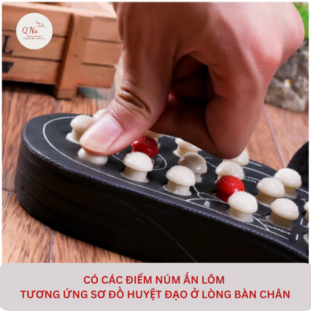 Dép massage kích thích huyệt đạo bấm huyệt lòng bàn chân cải thiện sức khỏe