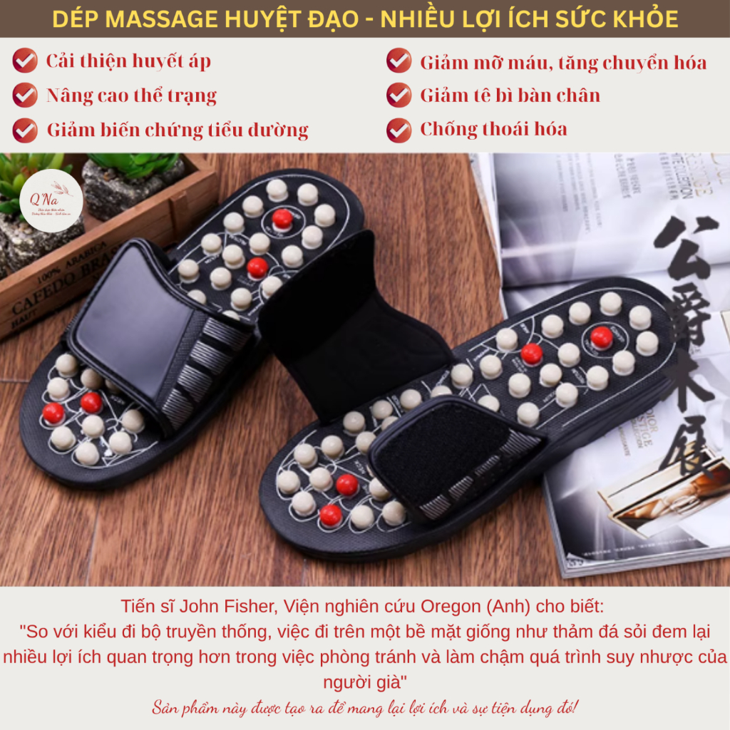Dép massage kích thích huyệt đạo bấm huyệt lòng bàn chân cải thiện sức khỏe