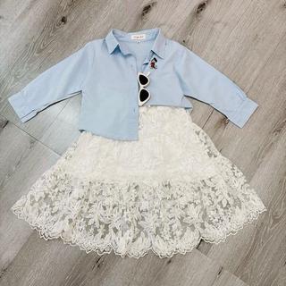 CV19-[tomnaukid] Chân váy ren dài cho bé gái size từ 9-35Kg