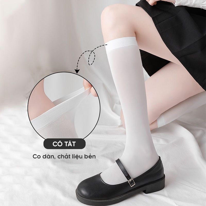 Tất vớ nữ 3 chiều cao chất liệu thun lạnh co giãn thoáng khí, phong cách loli quyến rũ - Ekiu Shop