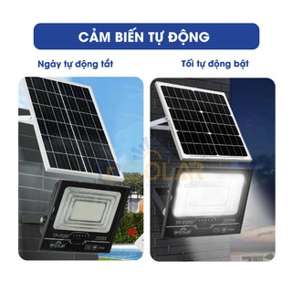Ảnh 3 – Đèn Pha Năng Lượng Mặt Trời TP SOLAR 200W, 300W, 600W Chiếu Sáng 100-300m2, Vỏ Hợp Kim Nhôm, Sáng Xuyên Đêm