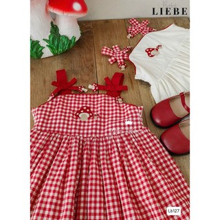 [B&G] Đầm váy LB 2 dây nơ cao cấp mùa hè mềm mát cho bé gái từ 12-42kg(2-12 tuổi)