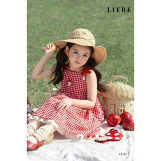 [B&G] Đầm váy LB 2 dây nơ cao cấp mùa hè mềm mát cho bé gái từ 12-42kg(2-12 tuổi)