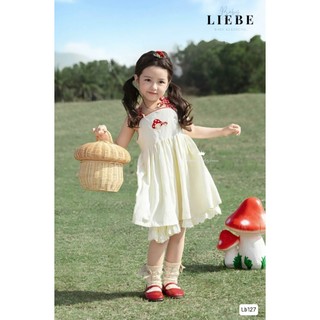 [B&G] Đầm váy LB 2 dây nơ cao cấp mùa hè mềm mát cho bé gái từ 12-42kg(2-12 tuổi)