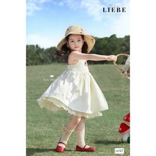 [B&G] Đầm váy LB 2 dây nơ cao cấp mùa hè mềm mát cho bé gái từ 12-42kg(2-12 tuổi)