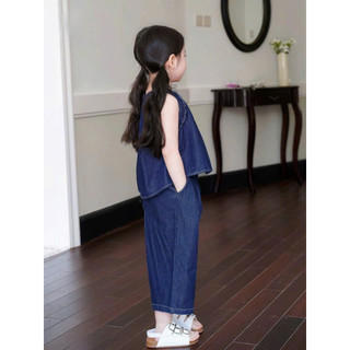 [B&G] Sét bộ dài hè jean hàn quốc năng động cá tính cho bé gái từ 12-45kg(2-12 tuổi)