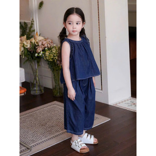 [B&G] Sét bộ dài hè jean hàn quốc năng động cá tính cho bé gái từ 12-45kg(2-12 tuổi)