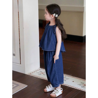 [B&G] Sét bộ dài hè jean hàn quốc năng động cá tính cho bé gái từ 12-45kg(2-12 tuổi)