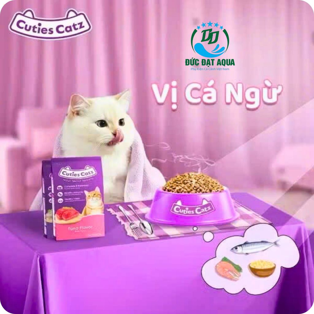 Thức Ăn Cho Mèo Hạt Cuties Catz Gói 1Kg Đủ Vị Hạt Mèo Trưởng Thành Thái Lan, date mới, hạt thơm 6