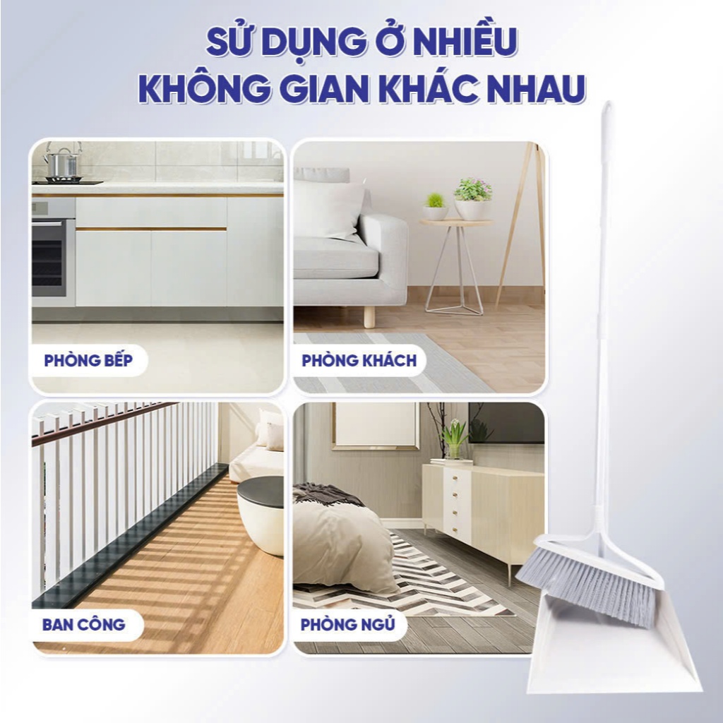 Bộ chổi quét nhà có kèm đồ hốt rác đa năng MyJae