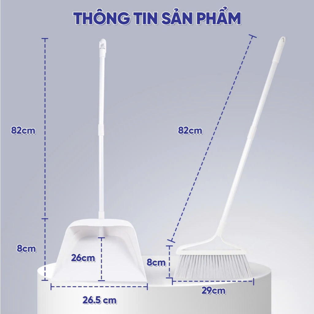 Bộ chổi quét nhà có kèm đồ hốt rác đa năng MyJae