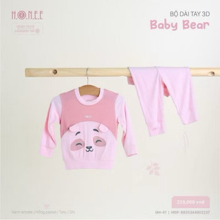 Bộ dài tay 3d baby bear sale cho bé trai bé gái