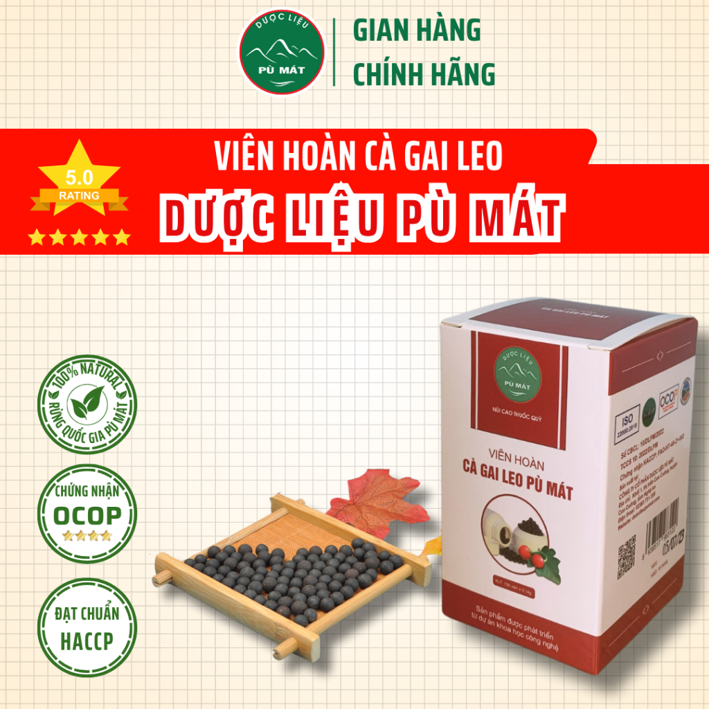Viên Cà Gai Leo Dược Liệu Pù Mát Chính Hãng Chuẩn OCOP 4 Sao | Shopee ...