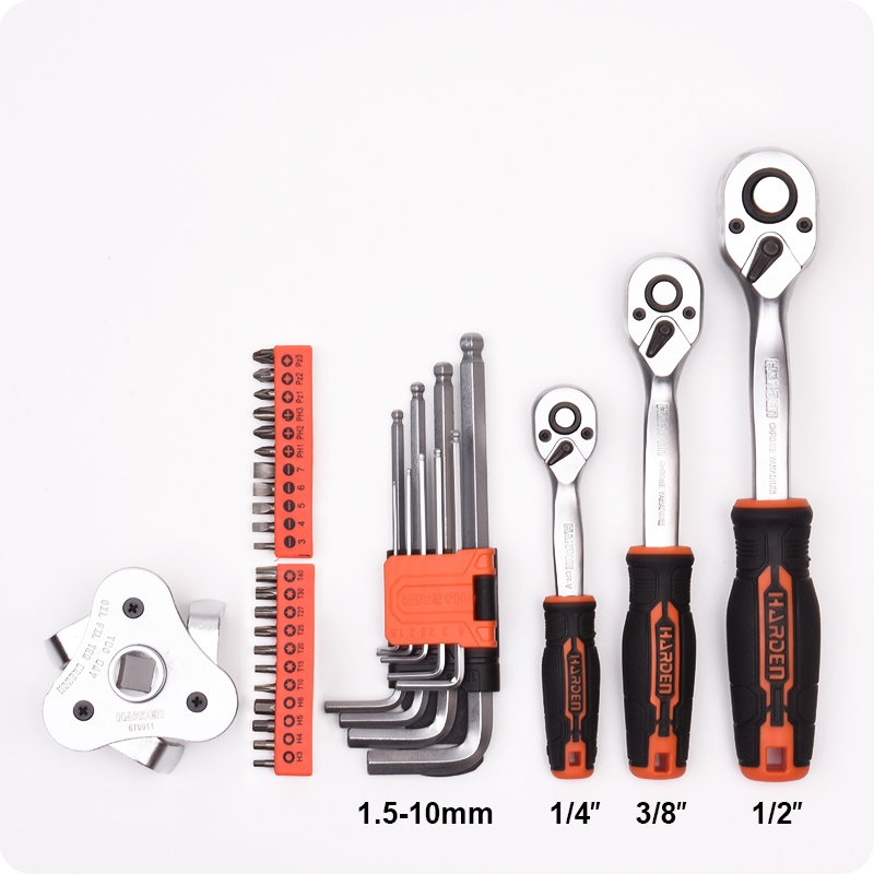 Bộ Dụng Cụ Khẩu Tuýp 132 Món – Chuyên Dụng Sửa Ô Tô – Máy Móc – Đa Kích Cỡ