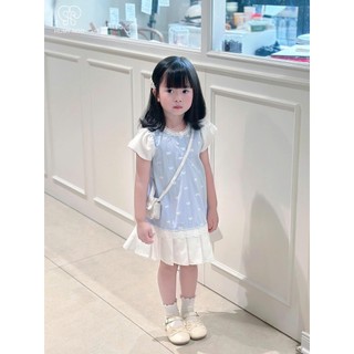 [HUMYNGO] - Váy liền cộc tay họa tiết nơ xinh 𝗕𝗶̀𝗻𝗵 𝗠𝗶𝗻𝗵, chất thô mềm cho bé gái 2 - 7 tuổi phong cách dễ thương [V139]