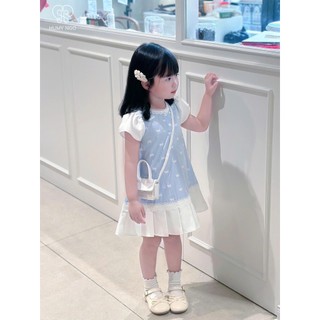 [HUMYNGO] - Váy liền cộc tay họa tiết nơ xinh 𝗕𝗶̀𝗻𝗵 𝗠𝗶𝗻𝗵, chất thô mềm cho bé gái 2 - 7 tuổi phong cách dễ thương [V139]