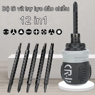 Tua Vít Đa Năng Tăng Đưa Tự Động, Tô Vít Lùn Bánh Cóc Đổi Đầu, Chỉnh Độ Dài, Thép CR-V Siêu Cứng