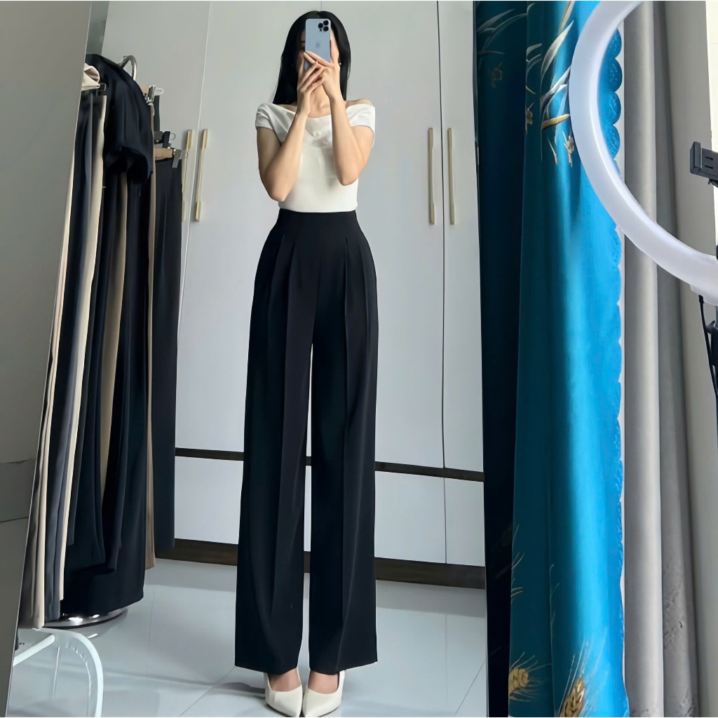 Quần Tây Ống Suông (Chất Gold Nhật) Mềm Mịn Lưng Cao Tôn Dáng Dài 97cm và 102cm - Mã 286 Pena House