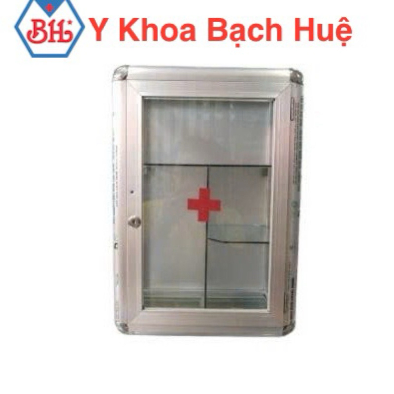 Tủ thuốc y tế gia đình treo tường loại A,2 thanh ngang 1 thanh đứng.