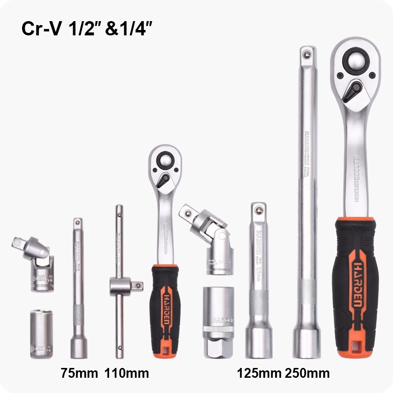 Bộ Khẩu Tuýp 89 Món 1/2" & 1/4" – Dụng Cụ Sửa Chữa Đa Năng 510677 HARDEN VAT +8%