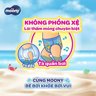 Combo 2 (6m) Tã/Bỉm quần bơi Moony bé trai/bé gái size L3/XL3 - nhập khẩu Nhật Bản